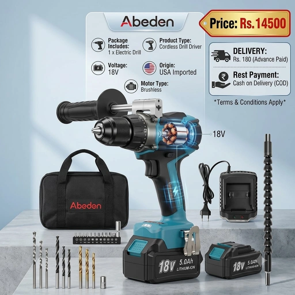 Abeden 18V Cordless Drill Machine